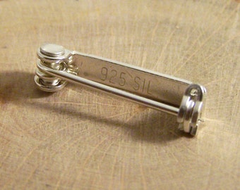 Recycled Sterling Silver Brooch Back, Silver Brooch Back, Brooch Findings, 20mm Brooch Bar, 925 Brooch Bar