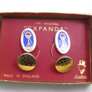 Gold Tone Enamel Expanda Stratton Cufflinks