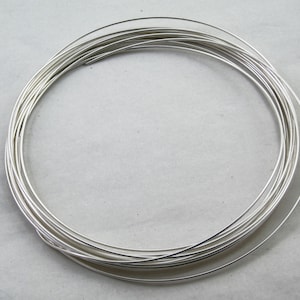 Fio de prata de 1mm, fio de prata esterlina reciclado duro de calibre 18 1/2, fio redondo de prata de calibre 18, fio de prata redondo meio duro