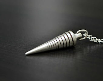 Men's Tribal Necklace, Industrial Spike Necklace Jewelry, Surfer Biker Necklace, Men's 925 Sterling silver Jewelry, Men's Gift