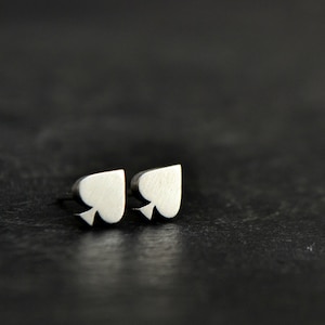 Ace Of Spades Ohrringe, Silber Ace Of Spades Herren Schmuck, Rockabilly Tattoo Poker Karte