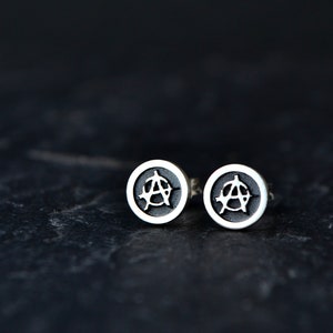 Anarchy Logo Ohrringe, Anarchy Punk Schmuck, Rebel Revolution Unisex Anarchist Geschenk Ohrringe