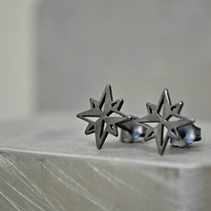 Minimal Compass Earrings, Nautical Compass Jewelry, Best Friend Graduation Gift, Journey Travel Jewelry, 925 Sterling Silver