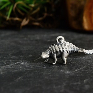 Ankylosaurus Dinosaur Jewelry Prehistoric Science Dino Jewelry Dino Animal Kids School Gift 925 Sterling Silver