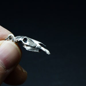 Horse Skull Jewelry Animal Skull Necklace Gothic 925 Silver Equestrian Jewelry