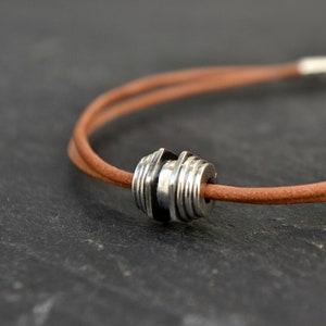 Mens Industrial Bracelet Men&#39;s Minimal Masculine Leather Bracelet Jewelry Mens Boyfriend Gift
