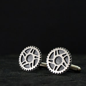 Bicycle Gear Cufflinks Biker Bike Cufflinks Cyclist Men's Industrial Steampunk Gear Bicycle Jewelry image 1