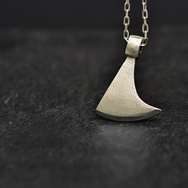 Viking Axe Necklace, Mens Viking Pendant Axe Jewelry, Minimal Gothic Necklace, Horror Spooky Halloween Jewelry