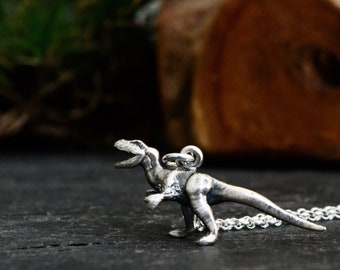 Velociraptor Dinosaur Necklace Velociraptor Dino Jewelry Dino Animal Kids Jewelry Gift 925 Sterling Silver