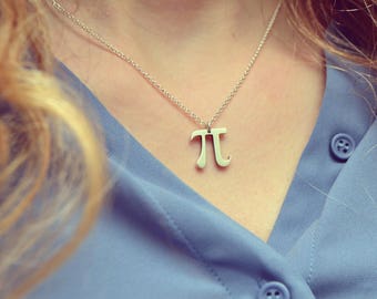 Pi Science Math Jewelry, Unisex Geek Nerd Pi Necklace, Science Math Teacher Jewelry Gift, 925 Sterling Silver