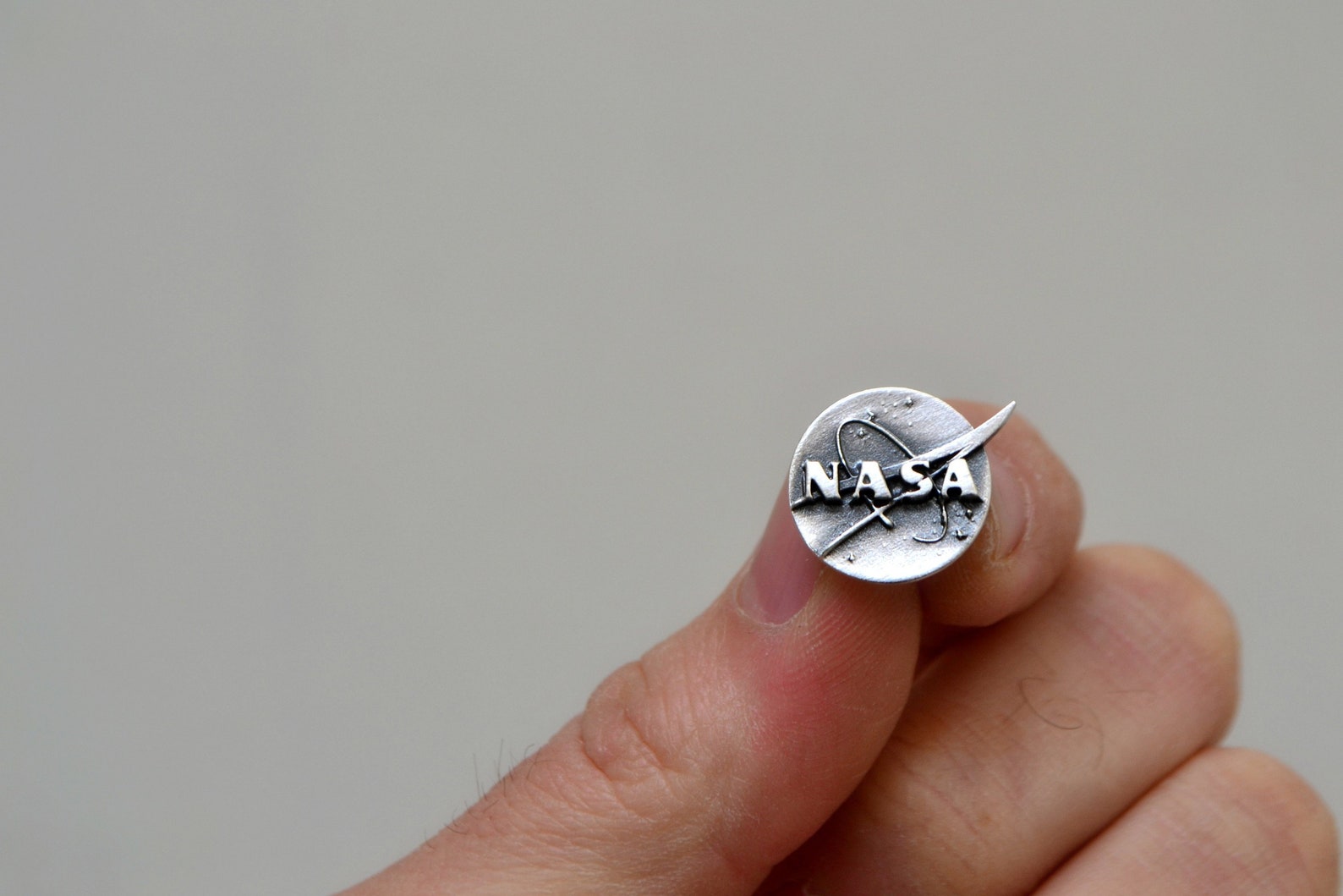 Nasa Science Pin 925 Sterling Silver Nasa Pin Brooch Space Etsy
