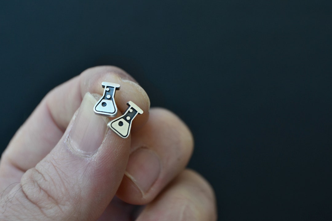 Science Flask Earrings Medical Doctor Nurse Chemistry Etsy