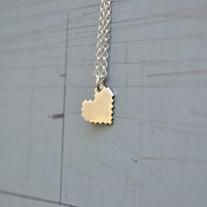 Tiny Pixel Heart Necklace, 8 Bit Digital Pixel Heart 925 Silver Necklace, Geeky Nerdy Video Game Jewelry