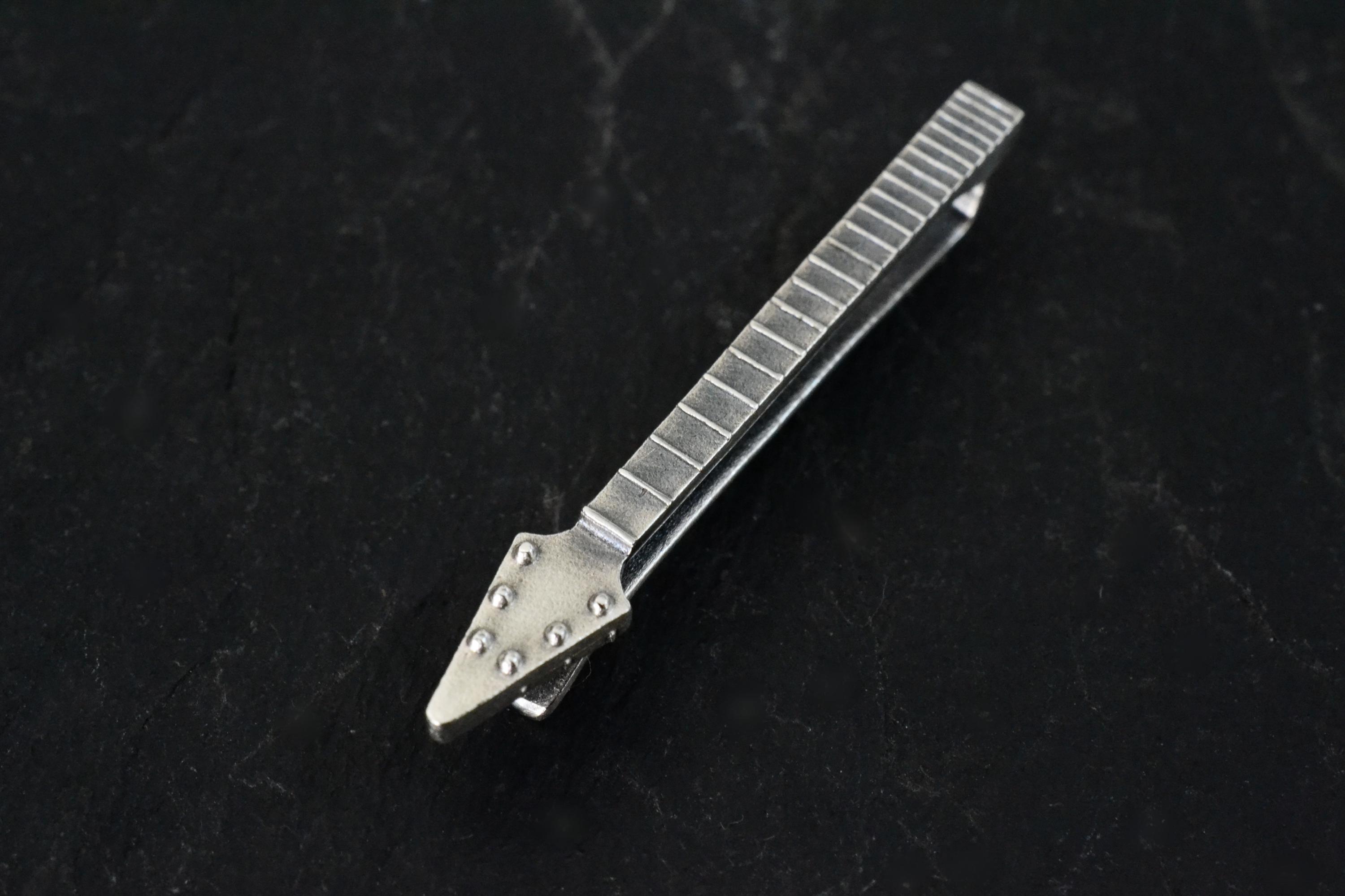 Ferma Cravatte Fermacravatta A Forma Di Chitarra - Nero/Bianco, 60x10mm Regali Per Battesimo Originali - 8