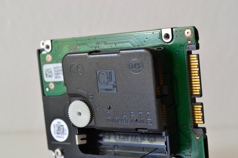 Mini Hard Drive Desk Clock Recycled Computer Cute Desk Clock Etsy