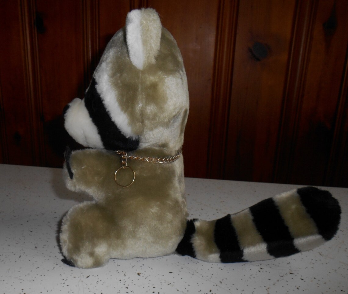 Vintage 80's Stuffed Raccoon Radio Plush Novelty Toy AM Etsy