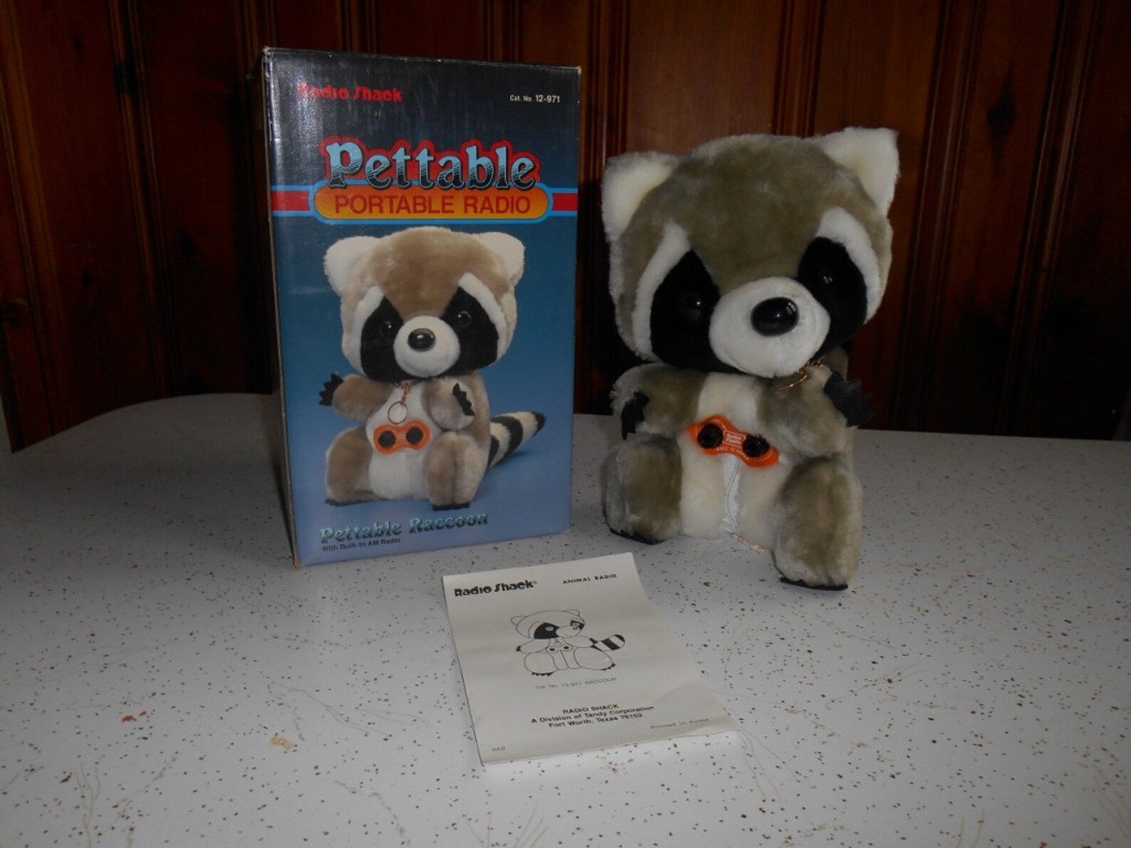 Vintage 80's Stuffed Raccoon Radio Plush Novelty Toy AM Etsy