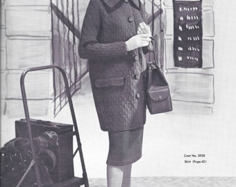 1960 Knit Coat and Skirt Set Pattern PDF