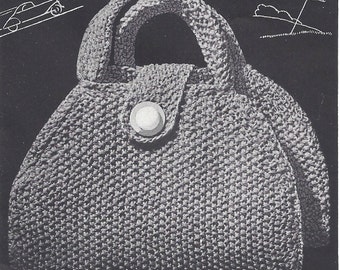 Saddle Bag Knitting Pattern PDF