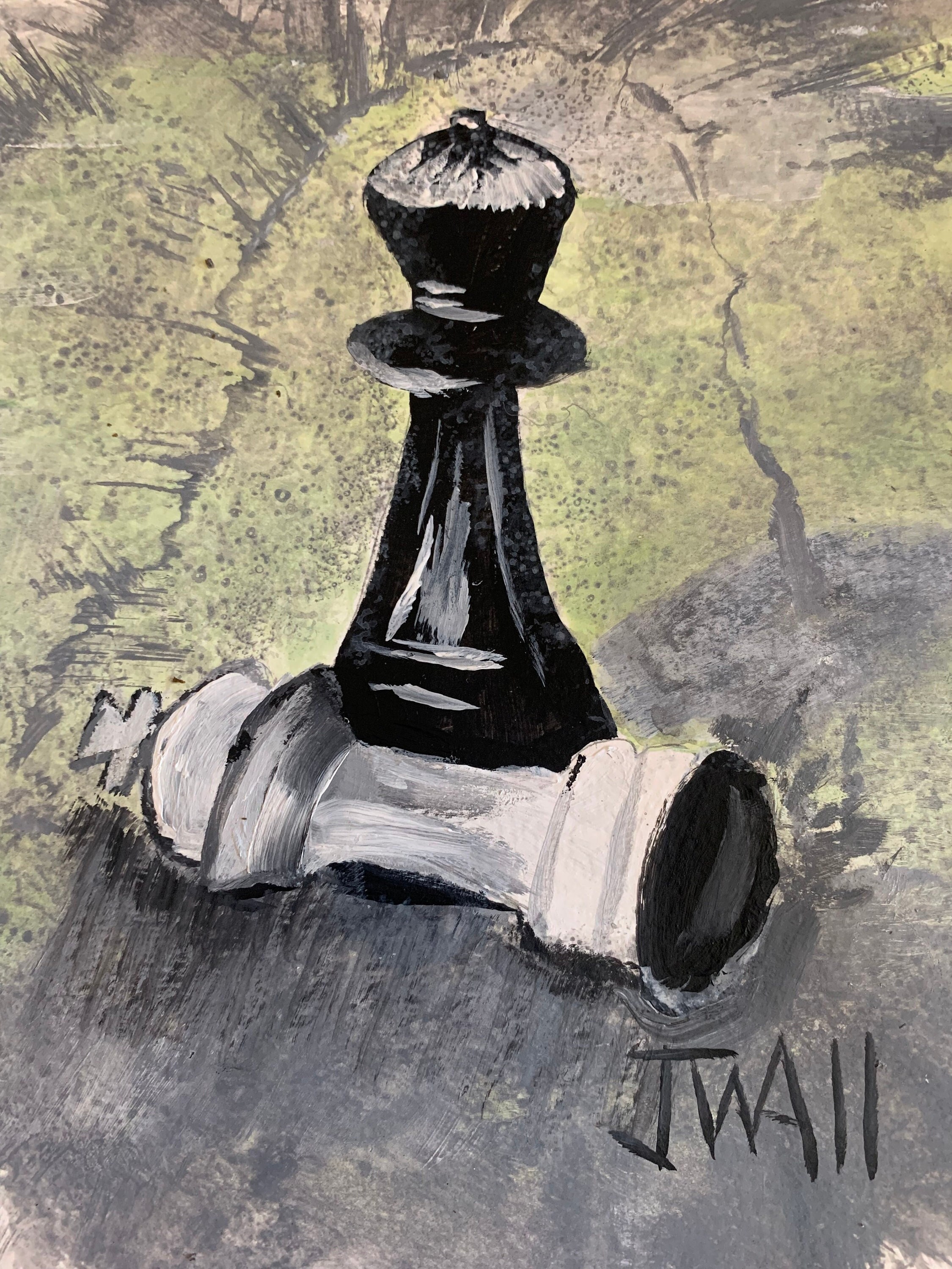 Chess Boxing' Poster, picture, metal print, paint by MAMMIRI ART