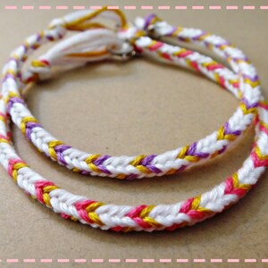 Summer Sorbet Inspired Matching Couples Bracelets BFF Friendship Bracelet Couple Bracelets White Raspberry Strawberries Pineapple Set of 2