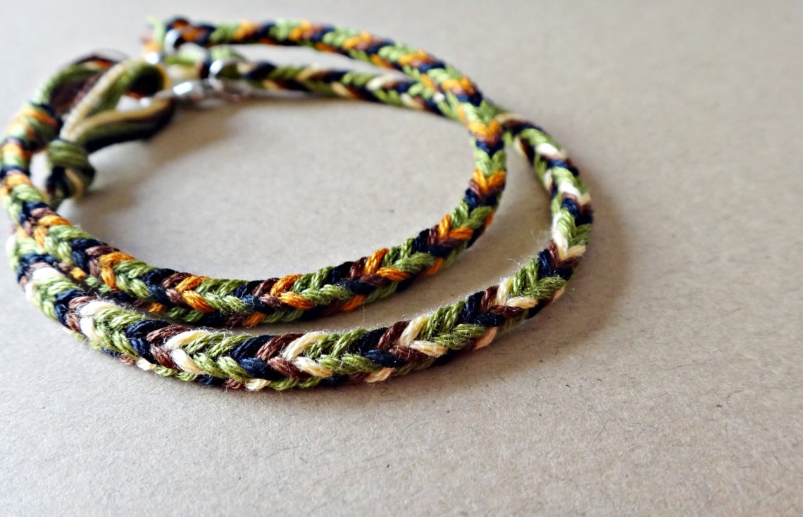 Handmade Military Camouflage Camo Inspired Couples Bracelets Friendship