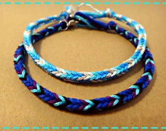 Handmade Braided Friendship Bracelet Set, BFF Matching Bracelets