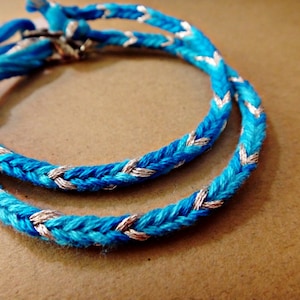 Summer Beach Couples Matching Bracelets BFF Blue Friendship Bracelet Couple Bracelets Pulsera de Pareja Azul Set of 2