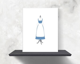 Disney Wardrobe Collection Minimalist Poster Belle S Etsy