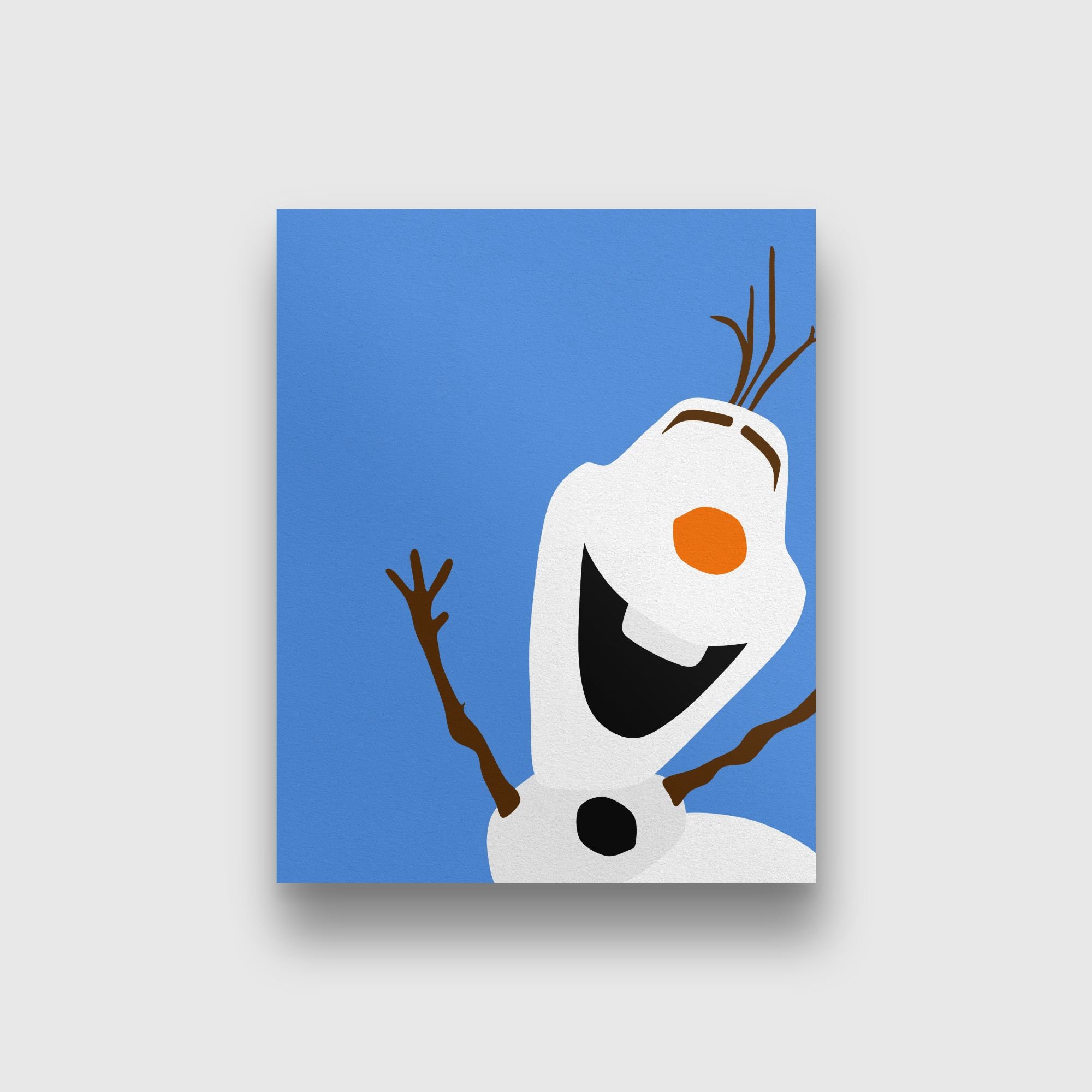 olaf frozen print frozen poster etsy