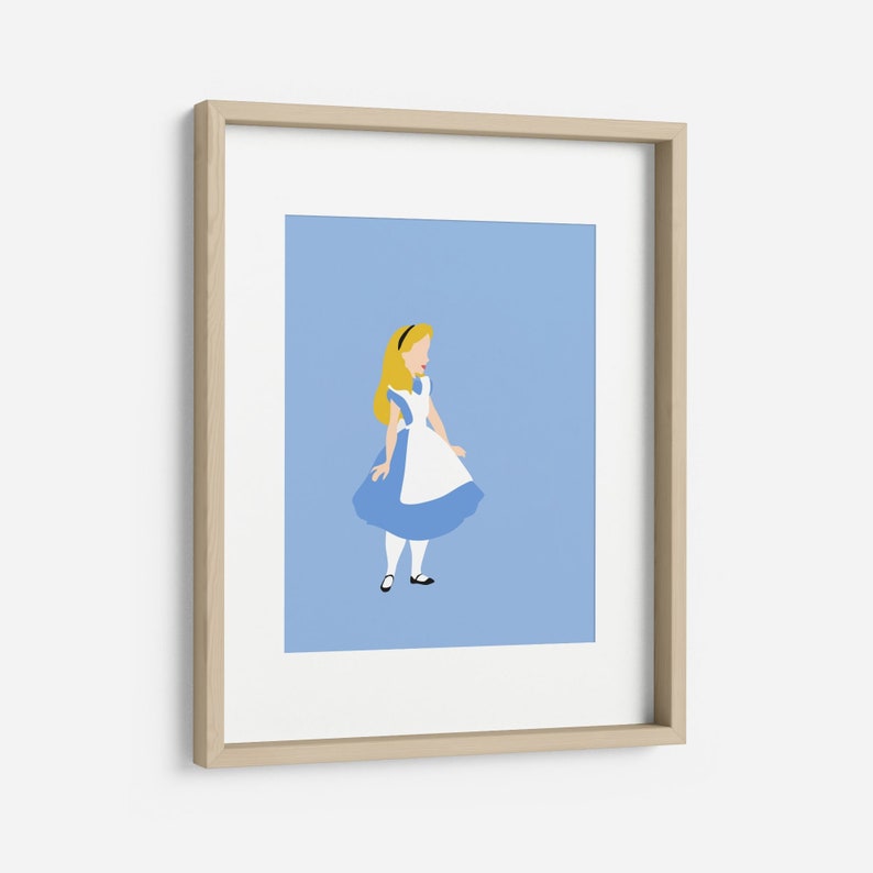 Alice in Wonderland Minimalist Poster Wonderland Character - Etsy