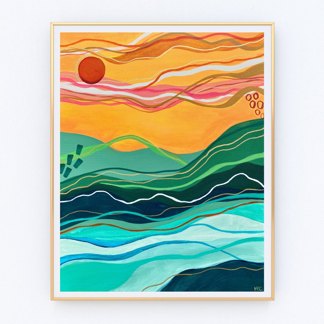 Oyster Dome Fine Art Print Bellingham, WA Colorful Landscape Pacific Northwest Etsy