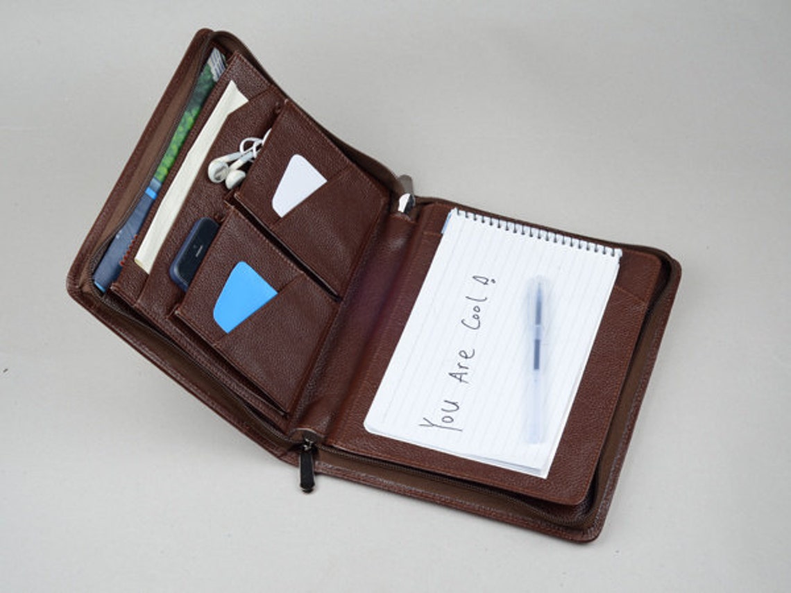 Ipad Mini Leather Business Portfolio Case With Notepad With Etsy