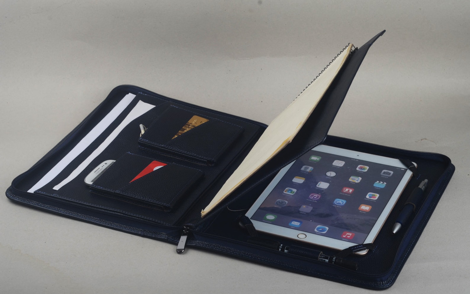 Ipad Mini Zipper With Notepad Leather Holder Portfolio in Etsy UK