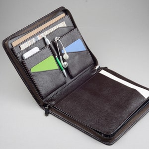 Apple iPad Leather Portfolio Case With Divider Cover Writing Notepad ...