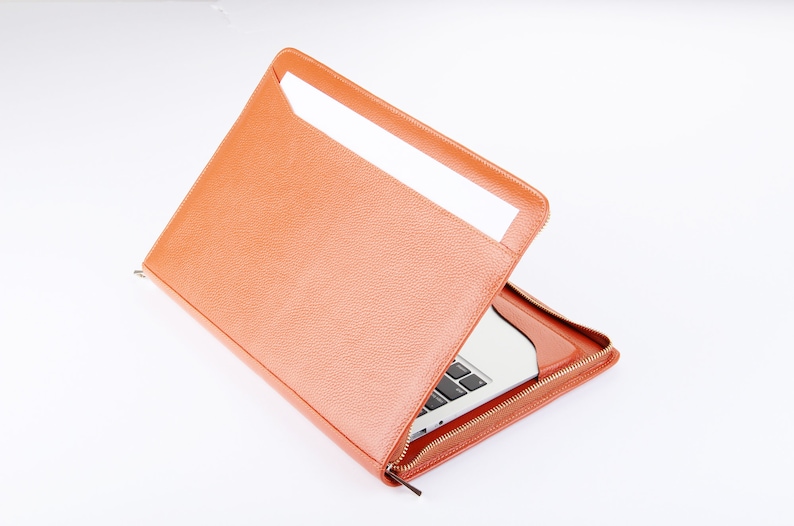Macbook Air Leather Zipper Portolio CaseSleeve Briefcase with Etsy