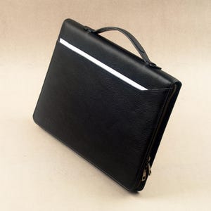 Housse en cuir pour Macbook avec poignée courte, porte-documents en cuir pour Macbook Pro, étui à rabat professionnel pour ordinateur portable, étui portefeuille pour Macbook Pro