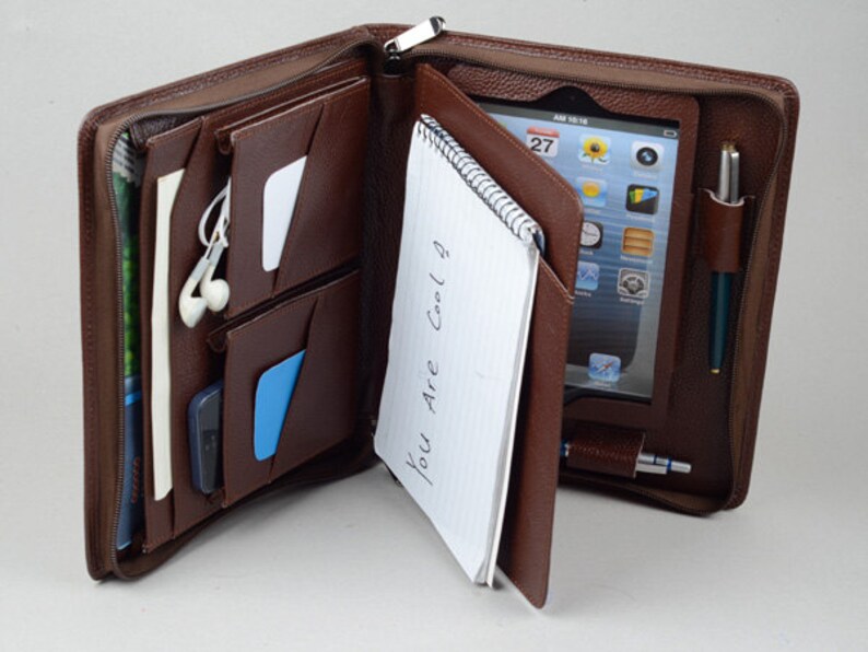 Ipad Mini Leather Business Portfolio Case With Notepad With Etsy UK