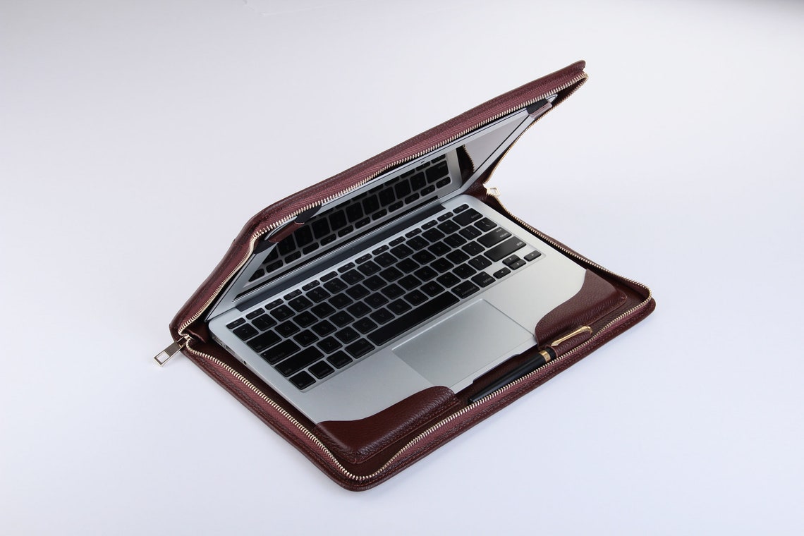 Apple Macbook Air Leather Sleeve Carrying Business Etsy