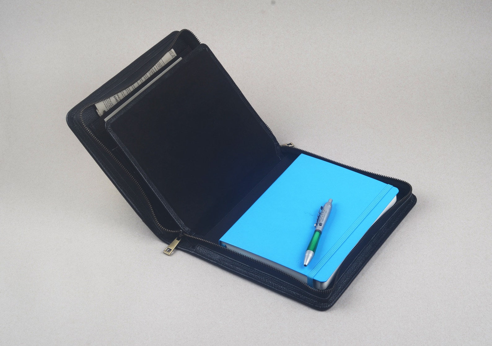 Ipad Mini Leather Briefcase With A5 Junior Notepadipad Mini Etsy