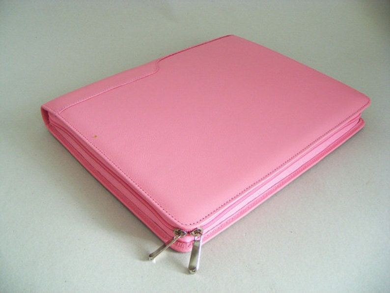 Pink Leather Ipad Case Portfolio Cover With Notepad Folio for Etsy