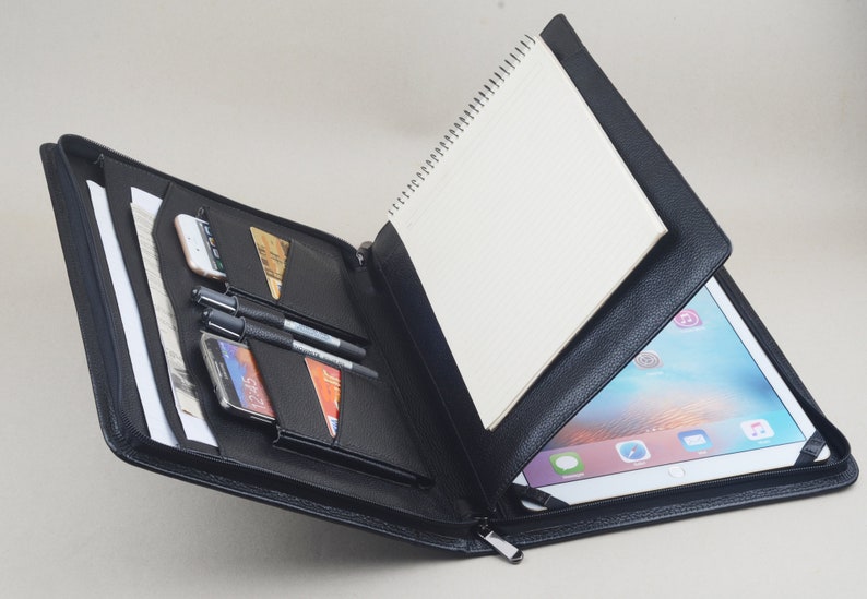 Ipad Pro Leather Portfolio Case With A4 Size Notepad - Etsy