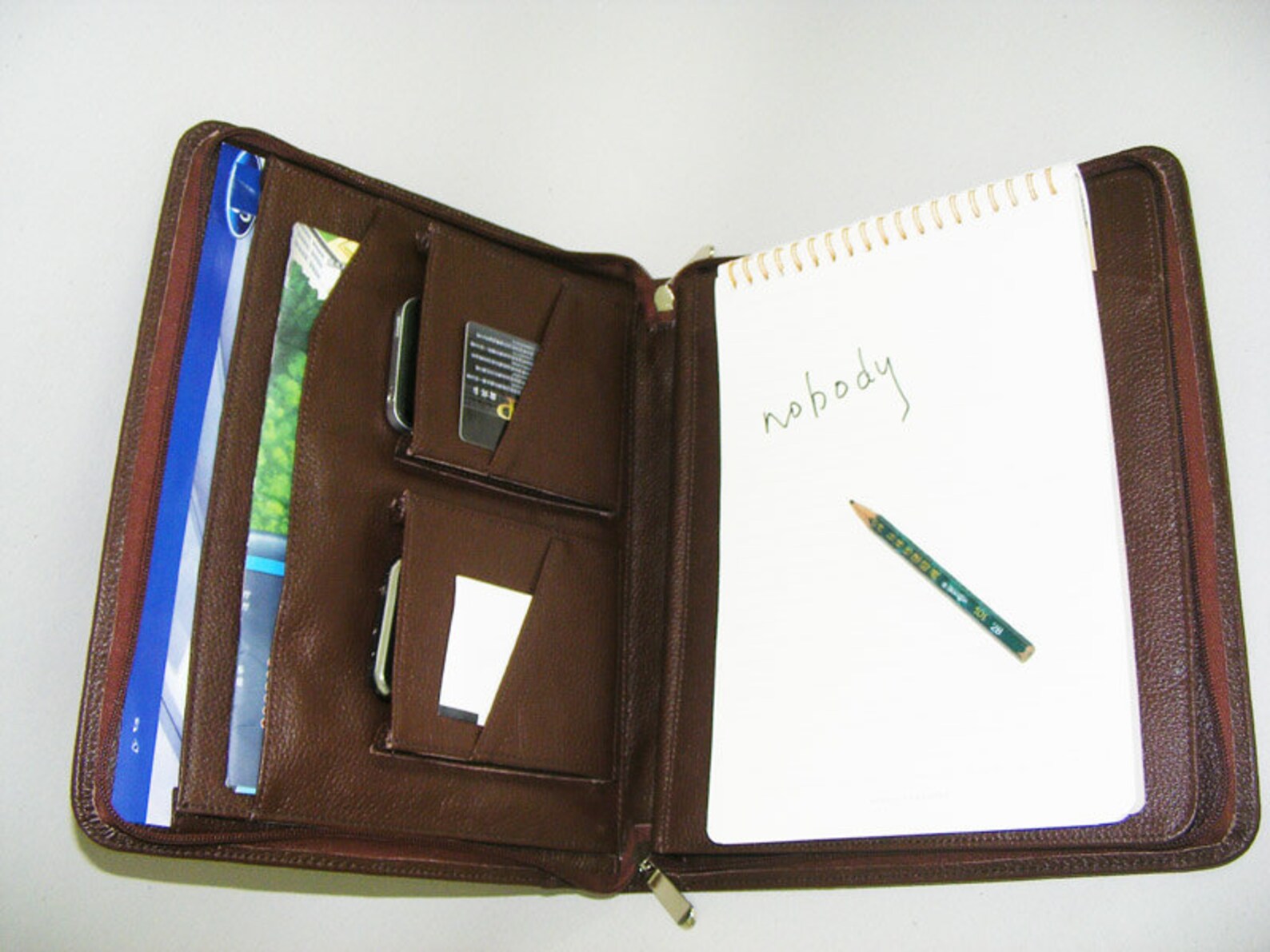 Ipad Leather Briefcaseipad Pro Portfolio Case With Iphone Etsy