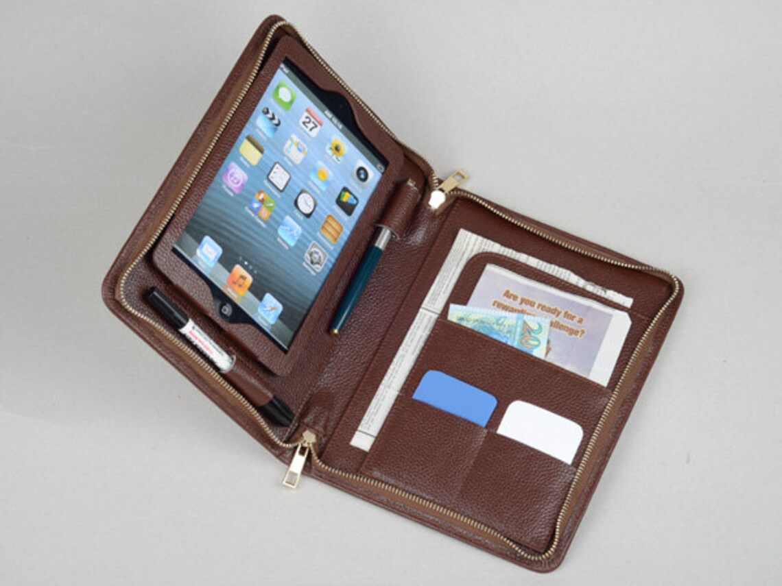 iPad Mini Portfolio Purse case with notepad holder and iPad Etsy