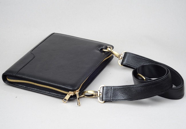 LUVVITT Convertible Backpack / Handbag / Messenger Bag with Shoulder Strap  fits iPad Pro / Air, Macbook Pro / Air and computers up to 13 inch - Black