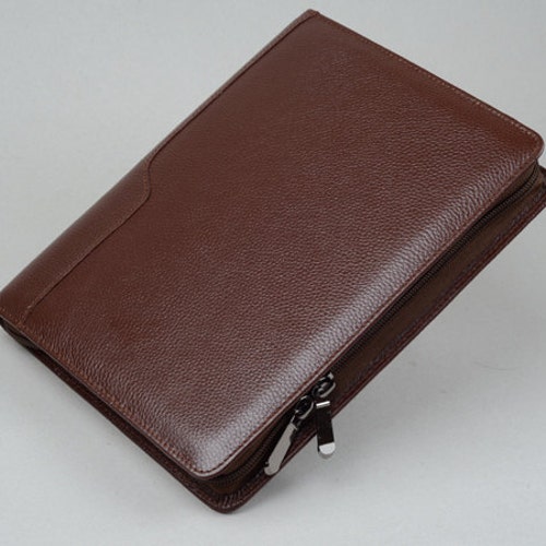 IPad mini Leather shops Business Portfolio Case with Notepad with iPhone Pockets for iPad mini Carrying for conference Junior A5 Paper