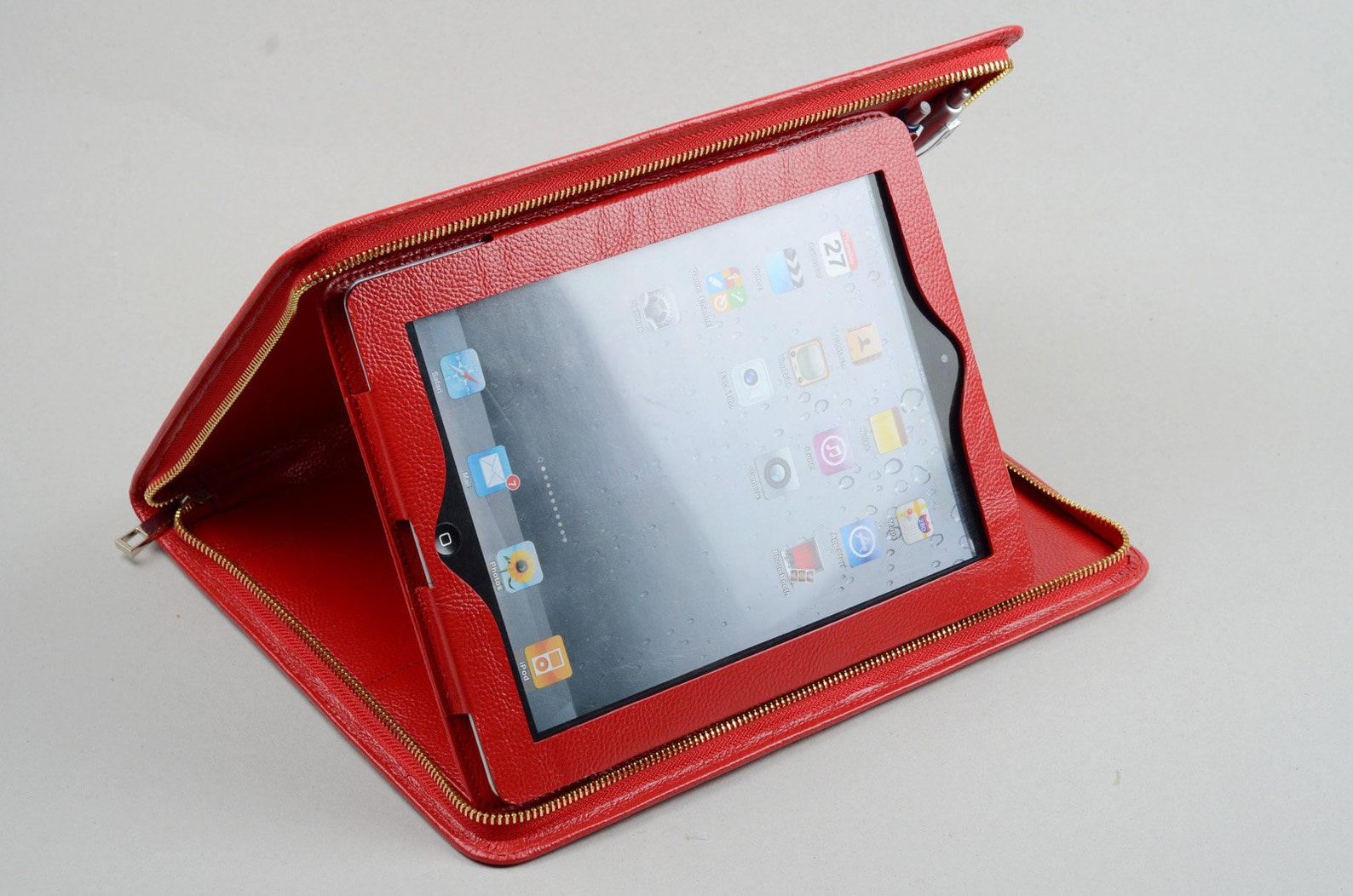 IPad Stand Sleeve Case Zipper Portfolio Case with iPad Etsy