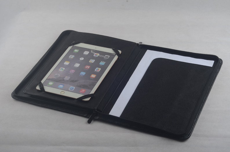 Leather Zipper Portfolio Case With Ipada4 Notepad Holder for Etsy