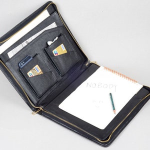 IPad Zipper Portfolio With Notepad Holder With Writing Cover,ipad Pro ...