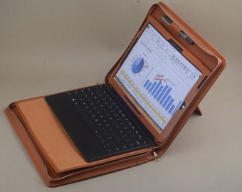 Surface Pro Business Stand Portfolio Case with Surface type touch Keyboard Carrying,with Record Writing Notepad Holder,with Kickstand